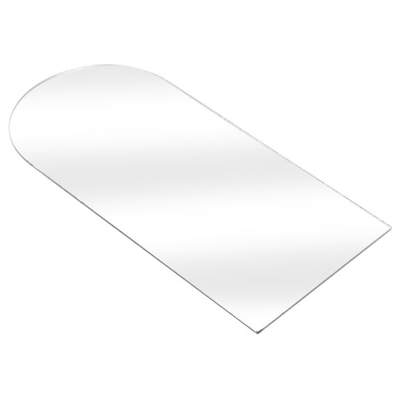 TABLZONE Portable Acrylic Transparent Makeup Mirror with Irregular Shape for Vanity and Desktop Use