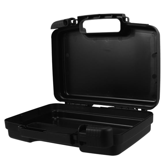 TABLZONE Compact Black Tool Carrying Case with Handle and Secure Lock for Outdoor and Travel
