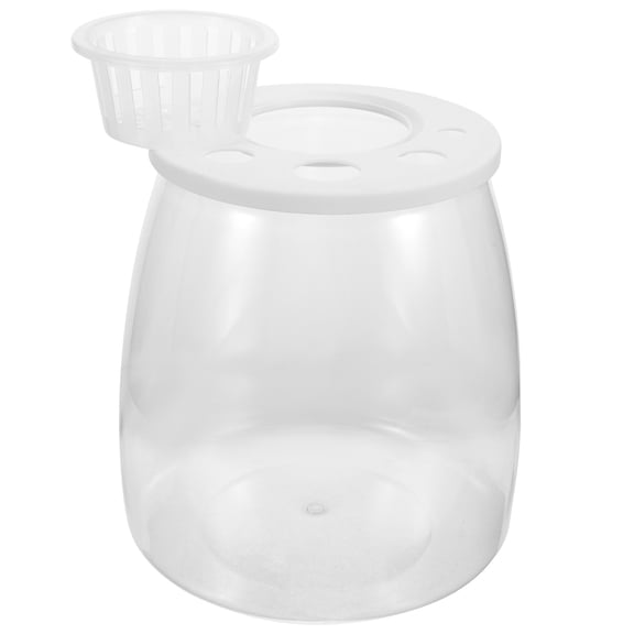 TABLZONE Portable Clear Plastic Fish Aquarium for Feeding Goldfish with Transparent Design
