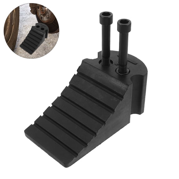 TABLZONE Garage Parking Wheel Stops Rubber Vehicle Chocks with Easy Setup