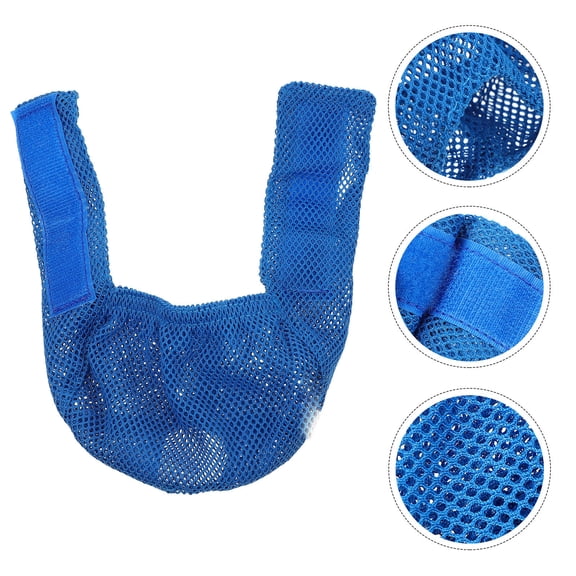TABLZONE Easy Use Blue Cat Muzzle Polyester Mesh Multi-Function Grooming and Feeding Accessory