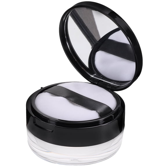 TABLZONE Powder Puff Holder Daily Use Powder Case Black 1Pack