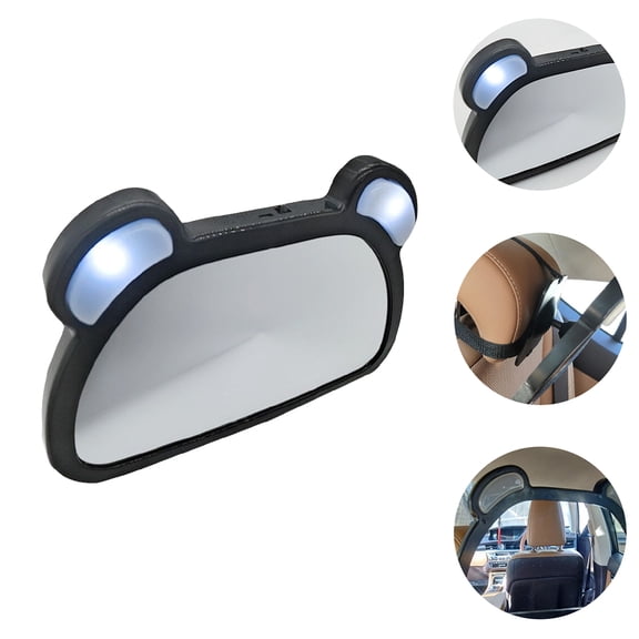 TABLZONE Adjustable Car Interior Backseat Mirror Black Rearview Mirror for Baby and Child Safety