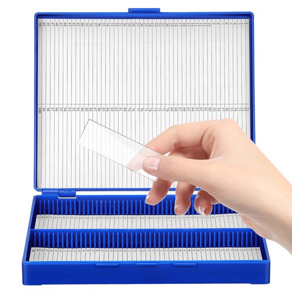 TABLZONE Practical Microscope Slide Storage Cabinet Plastic Blue for Teaching 1 Set