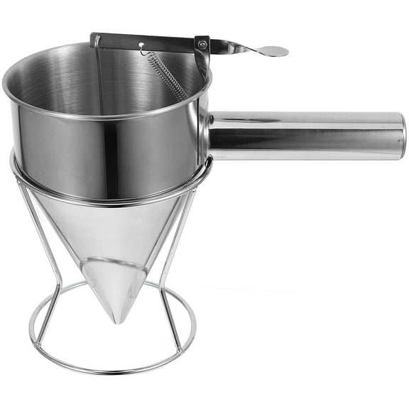 TABLZONE Practical Stainless Steel Funnel for Pastry and Dessert Cooking with Stand