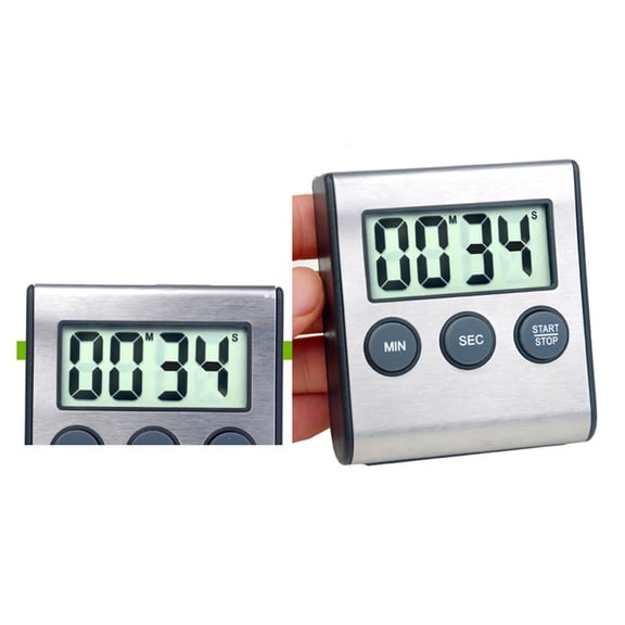TABLZONE Professional Stainless Steel Digital Timer for Cooking with Clear LCD and Adjustable Volume