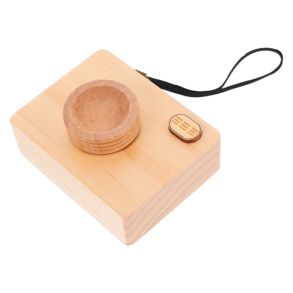 TABLZONE Prop Camera For Costume With Strap Wooden Decorative Piece Vintage Style 1Pcs