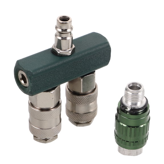 TABLZONE Compact Quick Connect Air Hose Splitter for Pneumatic Tools, Brass Fittings, Easy Installation