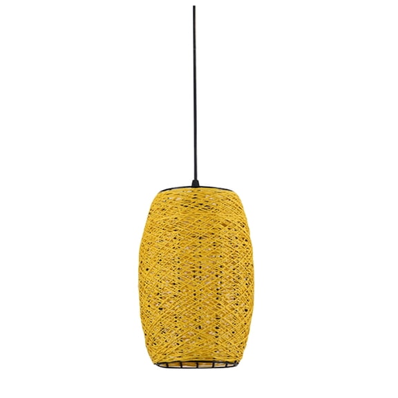 TABLZONE Rattan Style Ceiling Lamp Yellow Rattan 1Pack Lighting