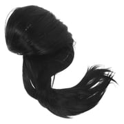 TABLZONE Mens Realistic Black Wig, Qing Style Historical Costume Cosplay Hairpiece, Soft Synthetic Fiber Hair