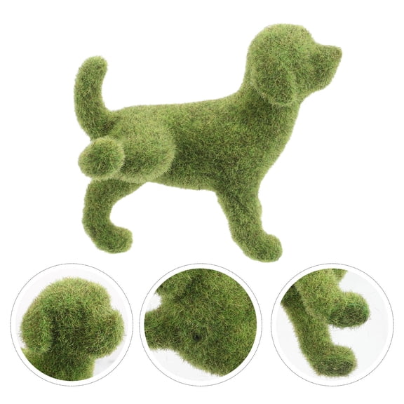 TABLZONE Realistic Green Flocking Animal Figurine for Garden Decor, Outdoor Lawn Statue Ornament, Yard Decoration