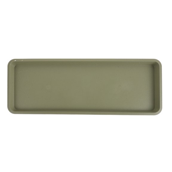 TABLZONE Rectangular Plant Drip Tray with Raised Edge Prevents Overflow for Indoor Garden Use