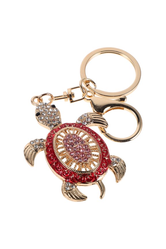 Red Alloy Holder with Rhinestone Decoration, Stylish Travel and Everyday Use Accessory