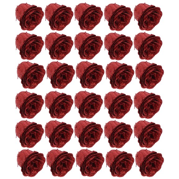 TABLZONE 1 Set of Artificial Flowers for Weddings Red Non-woven Fabrics Ornaments
