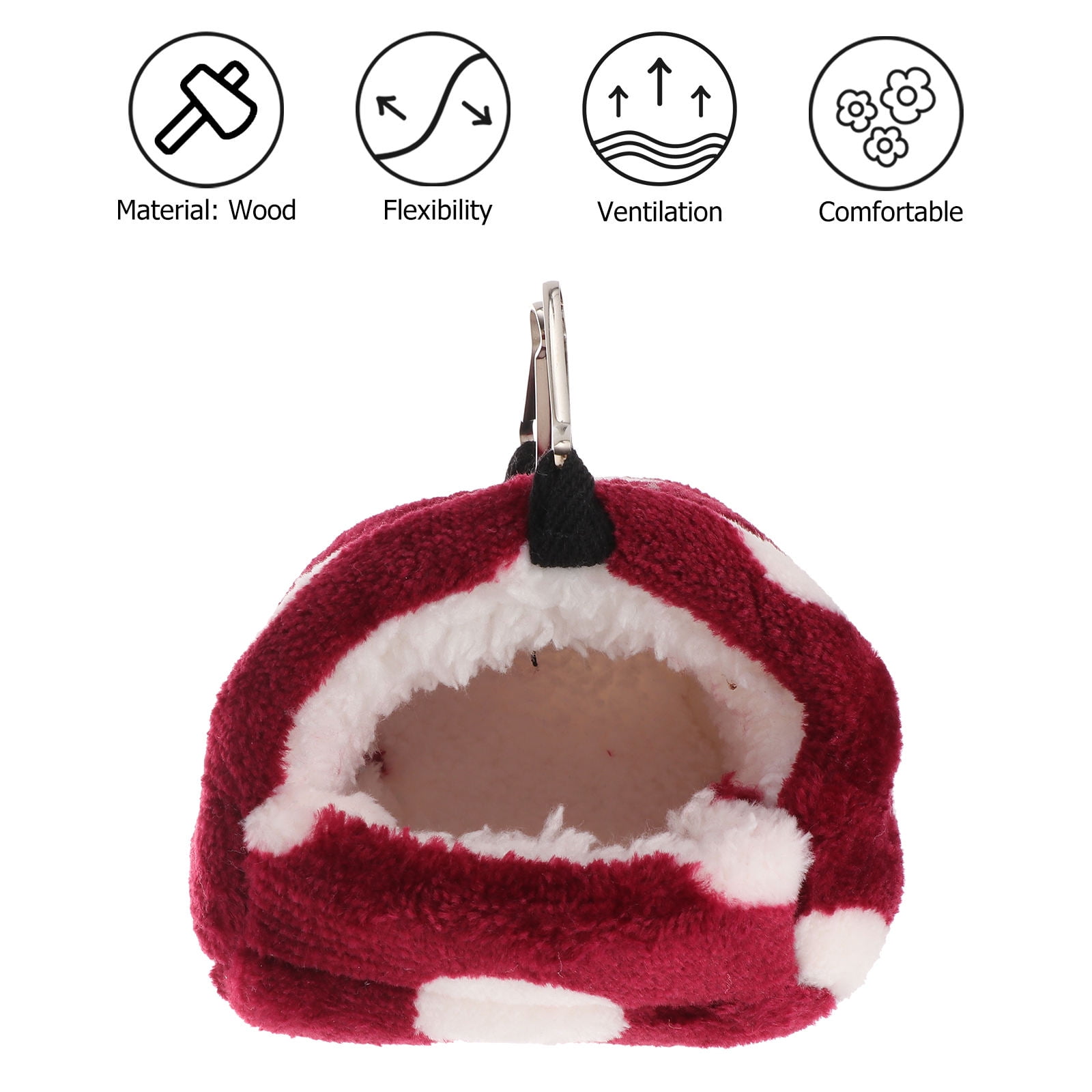 Picture Idea: Tablzone Red Cozy Fleece Hamster Hammock With Hooks Comfortable Small