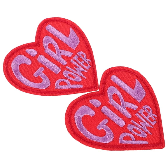 TABLZONE Red Heart Shaped Embroidery Patches for DIY Fashion Enhancement