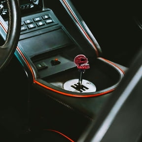 TABLZONE Red Resin Skull Gear Shift Knob Universal Manual Car Shifter Knob Durable Stick Handle