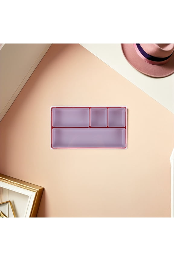 Red Small Plastic Watch Organizer Tray with Lid for Watch Movement and Craft Supplies