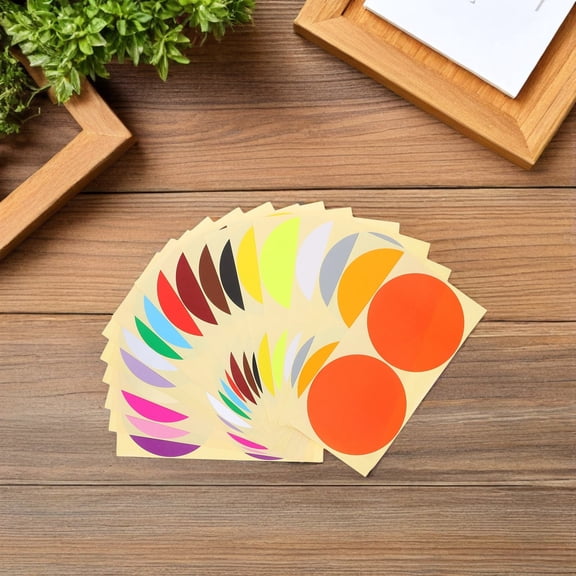 TABLZONE Round Colored Dot Stickers 4 Inch Self Adhesive Labels for Color Coding and Organization