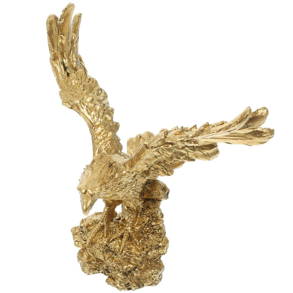 TABLZONE Golden Resin Eagle Sculpture Perfect for Tabletop and Indoor Decoration