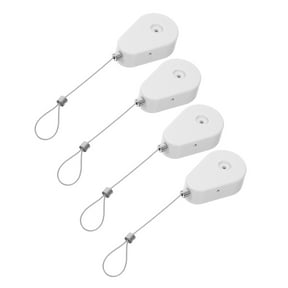 TABLZONE Retractable Security Cable Lock with , Adjustable Length, Automatic Function, White - 1 Set