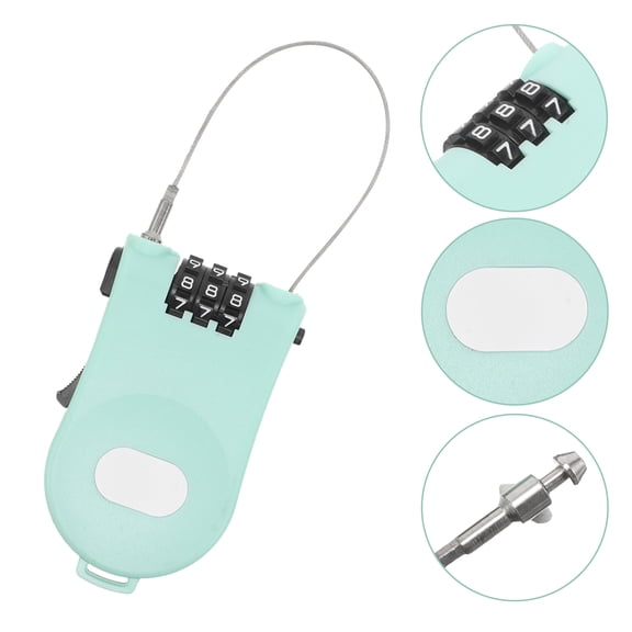 TABLZONE Retractable Steel Cable Combination Lock for Bike, Luggage, High Security Wire Rope Lock