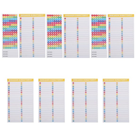 TABLZONE Reusable Electrical Panel Label Sheet for Home Circuit Breaker Box Identification