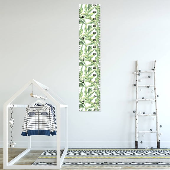 TABLZONE Reusable Green PVC Wall Sticker Height Chart with Tear-Resistant Material and Easy Application for Kids' Room Decor