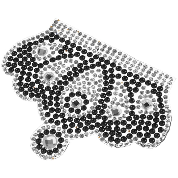 TABLZONE DIY Black Rhinestone Crown Iron on Patch for Clothes Jackets Hats Decoration