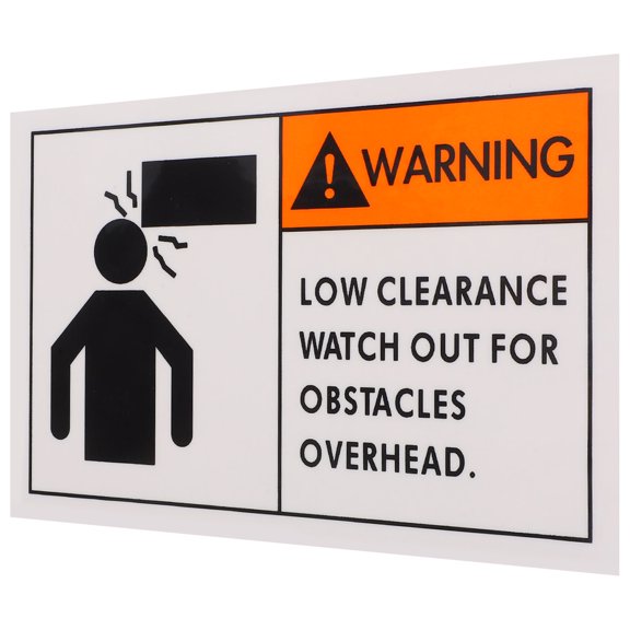 TABLZONE Robust Watch Your Head Safety Sticker with Easy Application for Overhead Caution