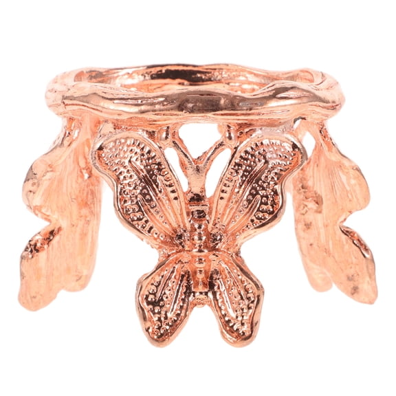 TABLZONE Rose Plated Gold Crystal Sphere Holder Alloy for Display Sophisticated Room Accent