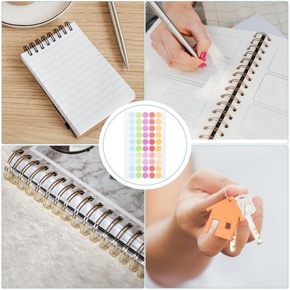 TABLZONE Round Paper Reinforcement Stickers for Loose Leaf Paper with Stable Adhesive and Assorted Colors