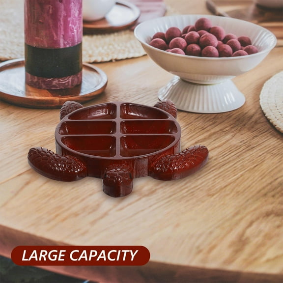 TABLZONE Elegant Wooden Turtle Shaped Platter, Easy to Clean, Perfect for Home Parties