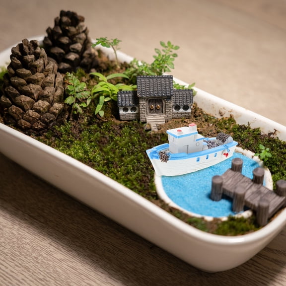 TABLZONE Small Boats Resin Sailboat Model Multi 1Pcs