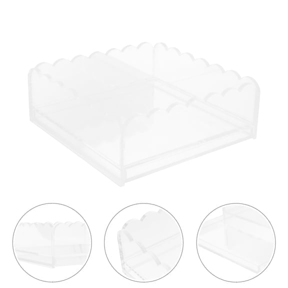 TABLZONE Clear Acrylic Tray with Insert Drawer for Desk, Vanity, and Decorative Storage Organizer