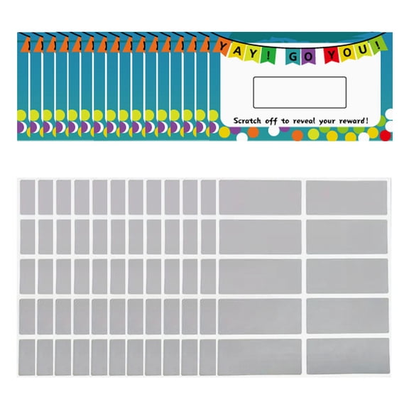 TABLZONE Scratch Off Cards with Adhesive Stickers for Exciting Prize Revealing and Fun Activity Games