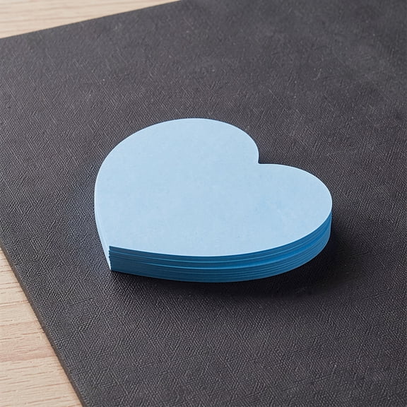 TABLZONE Self Adhesive Heart Shaped Memo Pads Assorted Color Paper Notes for Office