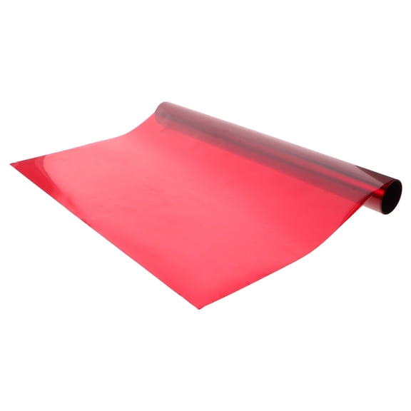 TABLZONE Red Stained Glass Window Film for Home Safety Sun Defense and Style