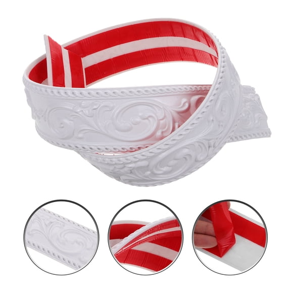 TABLZONE Flexible Peel and Stick Trim Molding Trim PVC Self-adhesive Homeowners Bathroom 1Set