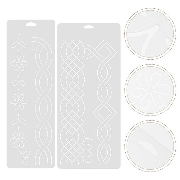 TABLZONE White Plastic Quilting Templates for Cross , Patchwork, Sewing, and Crafting Projects