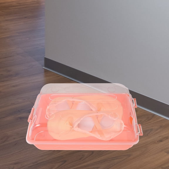 TABLZONE Shoe Organizer Storage Boxes Pink PP Shoe Storage Box 1Pcs