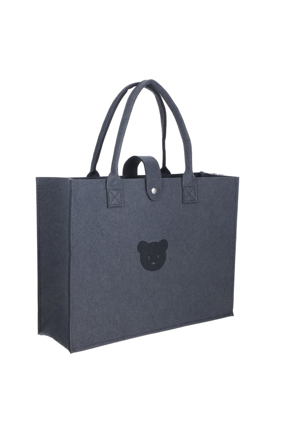 Large Tote Bags For Women Grey Felt Bag 1Pcs