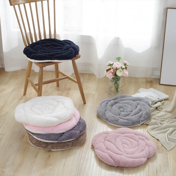 TABLZONE Lovely Pink Rose Flower Cushion for Chair Creative Plush Design