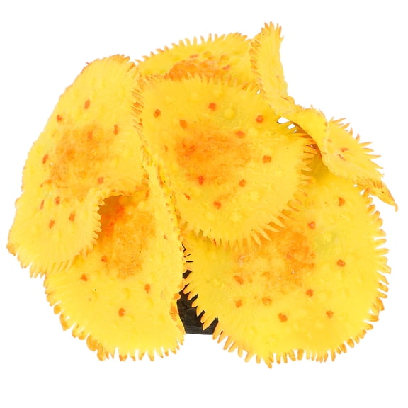 TABLZONE Silicone Fish Tank Coral Yellow Ornament Aquarium Decor Easy to Install and Remove