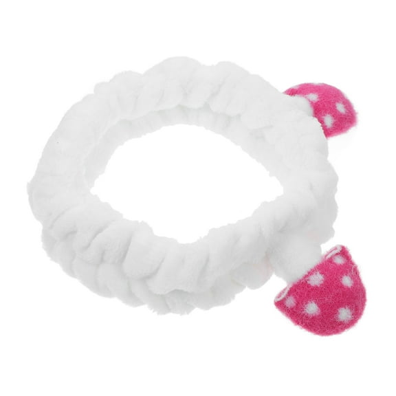 TABLZONE Versatile White Mushroom Headband for Facial Care and Shower Use