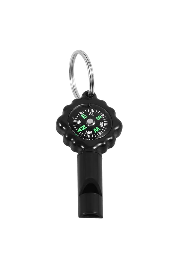 Portable Compass Whistle Keychain Outdoor Whistle ABS Assorted Color Compact Outdoor Tool 1Set