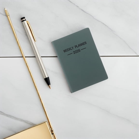 TABLZONE 2026 Green Compact Small Notebook for Daily Planner, Time Management, Scheduling and Organization