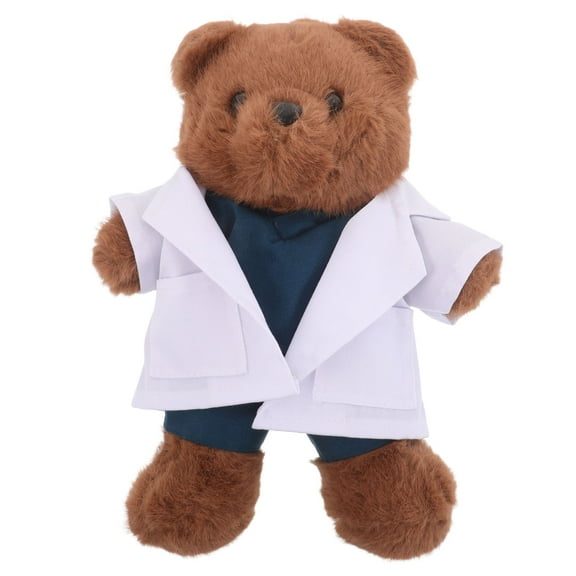 TABLZONE Soft Brown Doctor Bear Plush Toy - Medical Appreciation and Birthday Party Favor for Kids