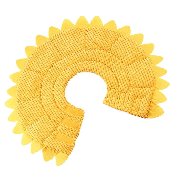 TABLZONE Yellow Sunflower Pet Collar Soft Cloth Adjustable Anti-Scratch Comfortable Cats