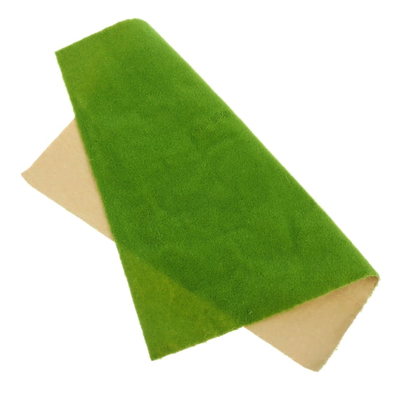 TABLZONE Light Green Artificial Grass Mat, Realistic Fake Turf for Model Trains, Diorama, Landscape and Craft Decoration